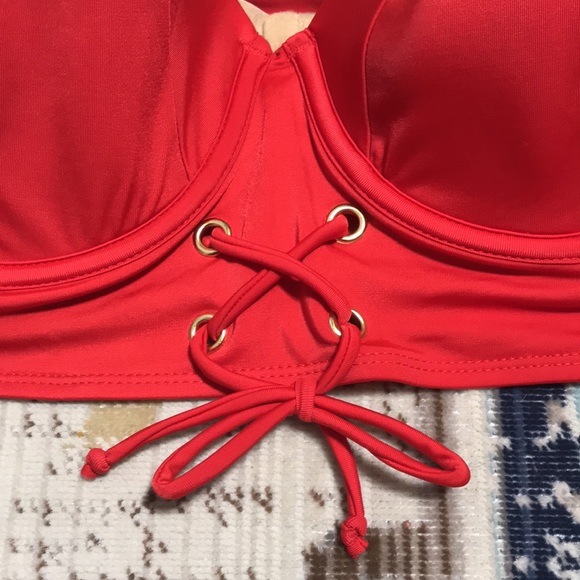 🐲💙Swim By Cacique Red lightly Lined Balconette - Picture 2 of 5